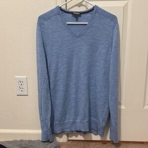 Express Light Blue V-Neck Sweater